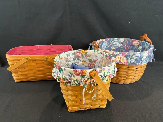 (3) Longaberger baskets