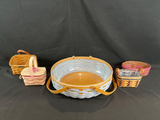 (5) assorted Longaberger baskets