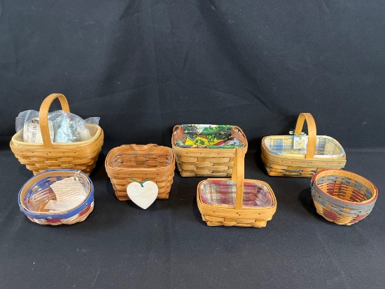 (7) small Longaberger baskets