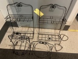 wrought iron basket stands