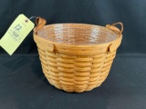 1993 Longaberger basket w/ insert and leather handles