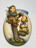 Goebel Hummel Boy and Girl Hanging Vase