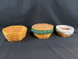 (3) Longaberger hexagon baskets