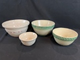 (4) assorted Longaberger bowls
