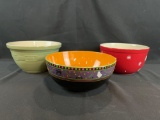(3) assorted Longaberger bowls