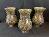 (3) Longaberger mosaic hurricanes