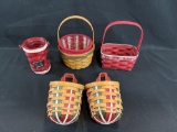 (5) Longaberger Christmas baskets