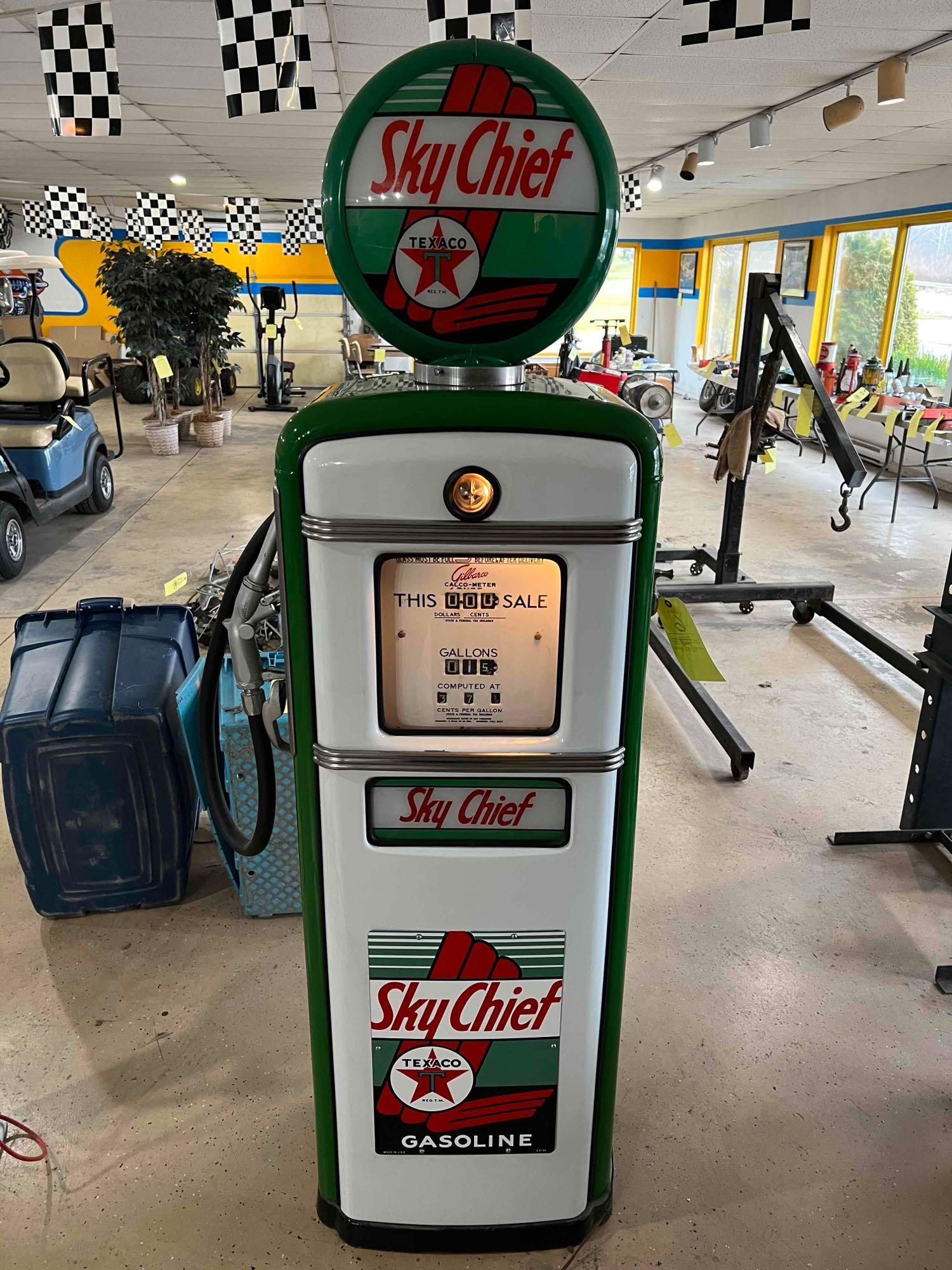 Restored Original Sky Chief Texaco Gas Pump | Proxibid Restored Original Sky Chief Texaco Gas Pump | Proxibid