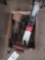 box of chainsaw blades & pole climbing boot mounts