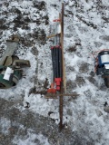 yard tools, tripod base, and hook post