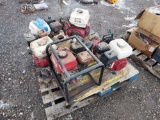 pallet of gas powered water pumps