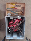3 boxes of hand tools, straps, & welding equipment