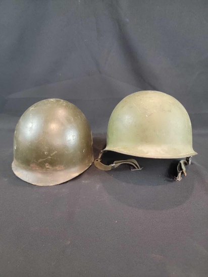 US Military M1 Helmet with Liner WWII to Korea back seam