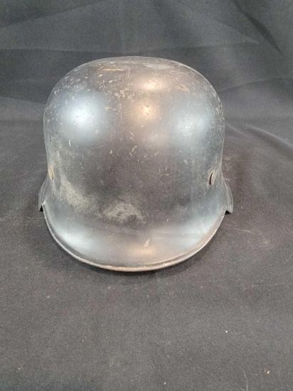 WWII WW2 German Police Military Helmet IDed with Liner