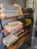 Shelf of assorted towels