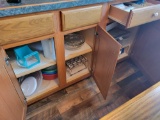 Contents of kitchen cabinets and drawers, untensils, plastic ware