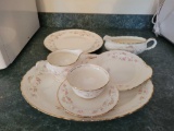 Pope Gosser Sterling china set, service for 10 plus extras