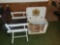 Vintage hamper and directors chair