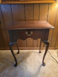 Ethan Allen one drawer mahogany stand