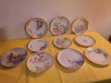 10 Various handpainted and collector plates