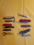Case, swiss army, colonial and advertising pocket knives