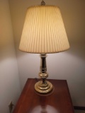 Pair of matching brass table lamps