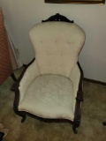 Victorian carved upholstered chair