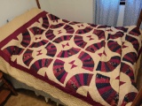 Large vintage handmade quilt
