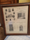 Antique Canton Ohio framed bank advertising