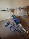 DP fit for life weight bench with plastic weights