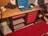 Craftsman work bench with drawers, 5ft long and Rock Island 4inch anvil vice