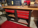 Craftsman work bench with drawers, 5ft long