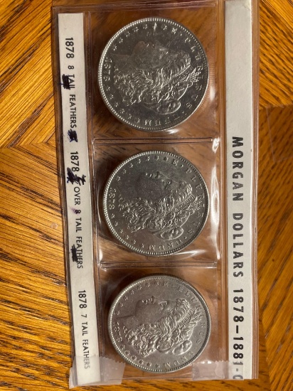 (3) Morgan silver dollars