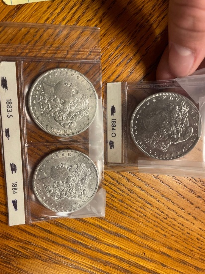 (3) Morgan Silver Dollars