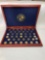 Presidential Dollar Collection with 41 Coins & Display case