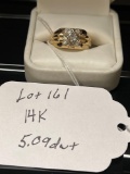 14K men's ring with Diamond stones