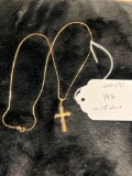 14K necklace with 14K cross pendant