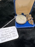 Illinois 17 jewel pocket watch with Keystone 14K gold filled case