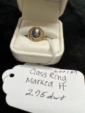 1954 class ring marked with a H