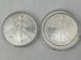 2003 & 2005 US Silver Eagle .999 Silver bid x 2