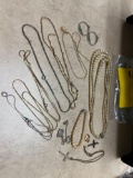 assorted costume necklaces - pendants - earrings - etc