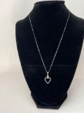 Sterling Silver Necklace with 2 Sterling Pendants