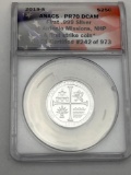 2019s .999 Silver San Antonio Missions First Strike PR70 DCAM