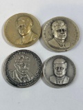 .999 Silver Presidential Medals 3.9 Ounces Total