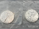 2019 & 2019 US Silver Eagle .999 Silver bid x 2