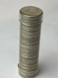 50 Silver Roosevelt Dimes Complete Roll Assorted Dates