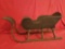 Antique wood doll sleigh with wood runners