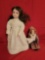 2 Porcelain head dolls, Fukayo small doll, one unmarked
