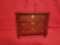Small modern 3 drawer jewelry box/doll chest