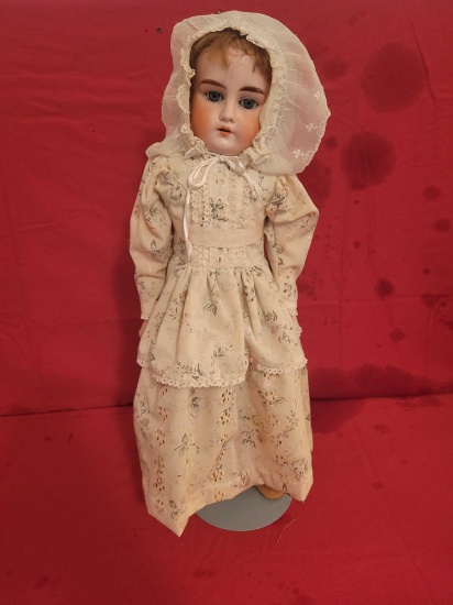 Porcelain head doll marked Lilly 1, composition body